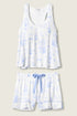 Pj Salvage Parisian Dream Whimsical Print Short Set